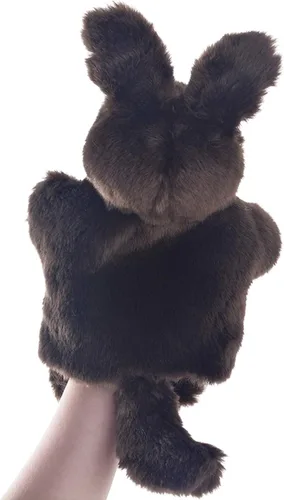 Vista 7 de Marionetas de mano de lobo, juguetes de animales de peluche para imaginativo juego de simulación, cuentos regalos para niños, marrón