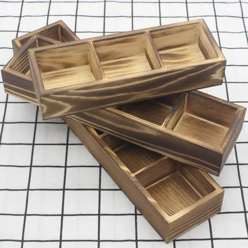 Vista 6 de Wood Tea Bag Holder Organizer with 3 Compartments for Coffee Bags