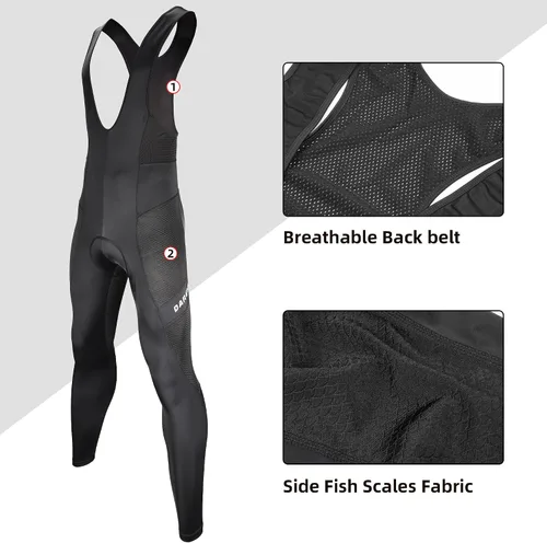 Vista 5 de Darevie Mallas de ciclismo para hombre, almohadilla de gel 3D para primavera y verano, pantalones de ciclismo de compresión, mallas de ciclismo