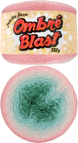 Vista 58 de JubileeYarn - Hilo Ombré Blast (7.76 oz/torta de algodón para bebé, 1 torta)