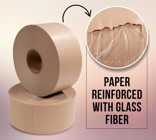 Vista 4 de Mytee Products 16 rollos de cinta activada por agua de 2.75 pulgadas x 450 pies, cinta adhesiva reforzada para el paquete, cinta de papel kraft