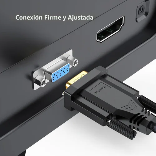 Vista 7 de Cable DisplayPort a VGA, puerto de pantalla DP a VGA 1080P@60Hz, trenzado