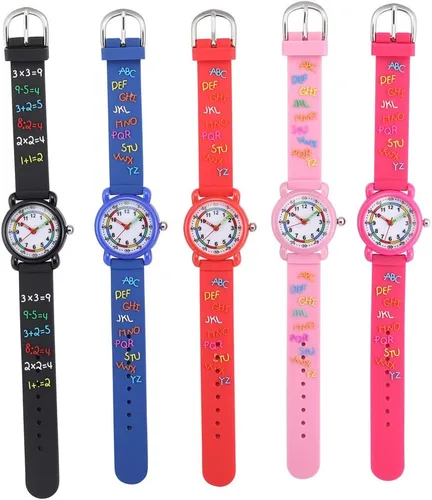 Vista 7 de Jewtme Lindos relojes para niños pequeños de 3 a 8 años, reloj analógico de dibujos animados con banda de silicona 3D para niñas y niños pequeños