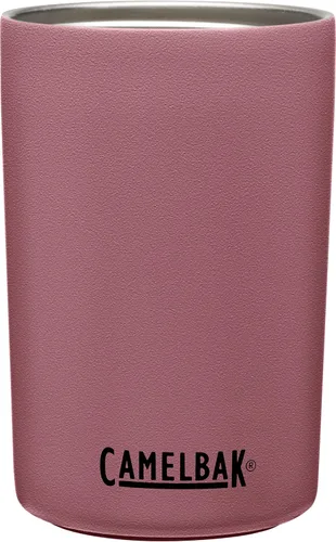 Vista 6 de CamelBak MultiBev - Botella de agua con aislamiento de acero inoxidable y taza de viaje Rosa Terracota/Rosa Camelia