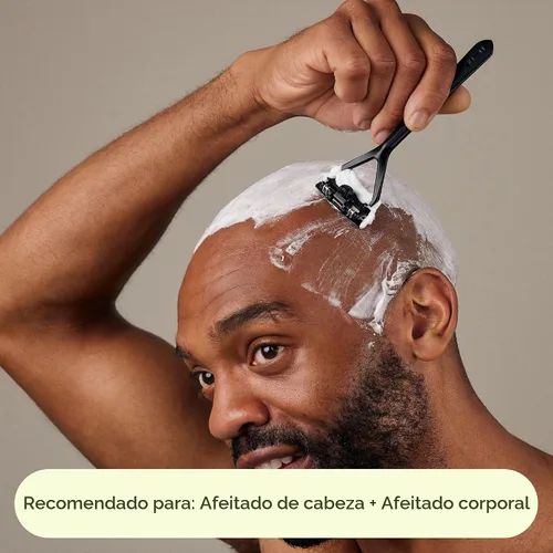 Vista 7 de Leaf Shave Juego de navajas Leaf, navaja de seguridad totalmente metálica con cabezal pivotante y carga ajustable de cuchillas, incluye soporte a