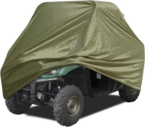 Vista 9 de EliteShield Cubierta impermeable Quad 4 x 4 UTV, cubierta de almacenamiento SXS para vehículo utilitario resistente, color negro se adapta hasta 108