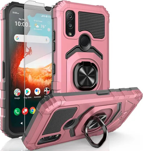 Vista 10 de Ailiber DuraSport UW C6930 - Funda compatible con Kyocera DuraSport 5G, con protector de pantalla, soporte de anillo para montaje magnético
