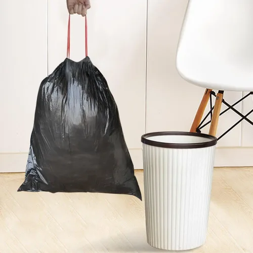 Vista 4 de Teyyvn Bolsas de basura negras con cordón de 3 galones, 220