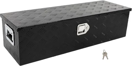 Vista 22 de SCITOO - Caja de herramientas de aluminio de 18 pulgadas de plata resistente para cama de camión, caja de herramientas para remolque de RV