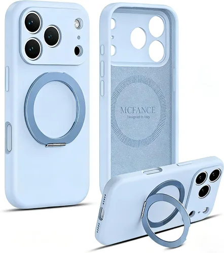 Vista 53 de Funda de silicona con soporte para iPhone 17 Pro [compatible con MagSafe] [Protección completa de la cámara] (6.3 pulgadas 2025), fundas de teléfono
