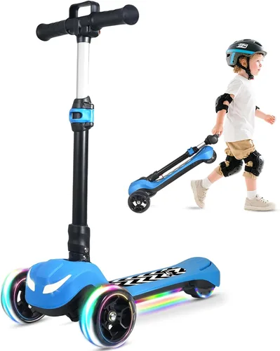 Vista 10 de Electric Scooter for Kids Ages 3-12, 3 Adjustable Heights, 5MPH Safe Speed Negro