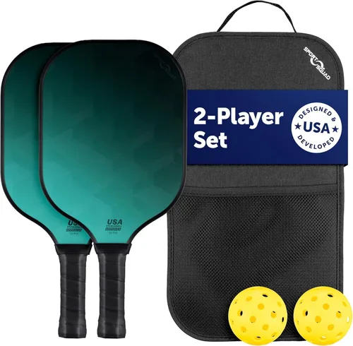 Vista 14 de Sport Squad Pickleball Paddles Set of 2 and Single Paddles - Lightweight, Durable & High-Performance Playability - Enhanced Grip & Power - USA