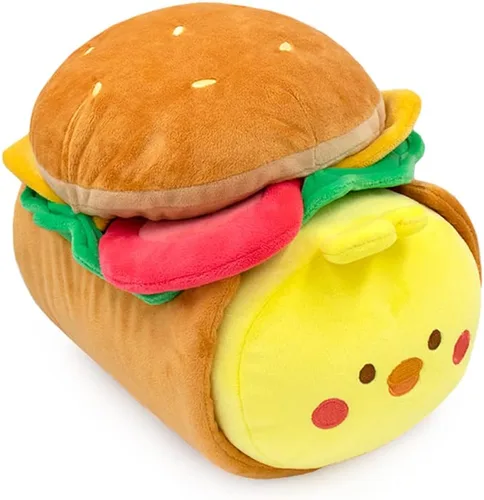 Vista 7 de Anirollz Puppiroll de peluche en atuendo de burrito – Animal de peluche Kawaii con disfraz extraíble – Lindo juguete de peluche blandito, regalo