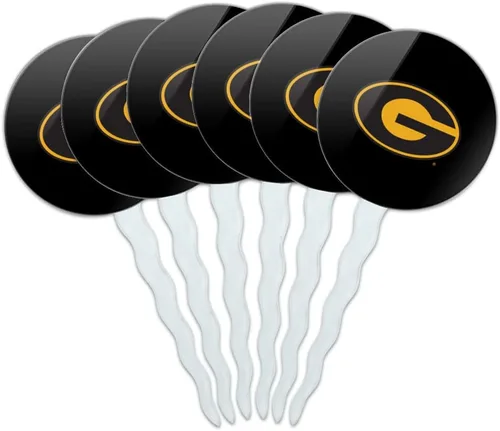 Vista 58 de Abilene Christian - Juego de 6 palillos para cupcakes con logotipo secundario