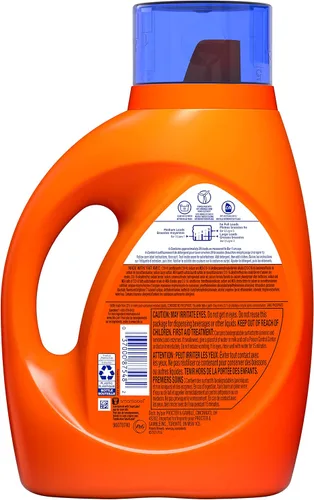 Vista 3 de Tide Plus Bleach Alternative HE Turbo Clean Detergente líquido para ropa, 46 onzas líquidas, 29 cargas