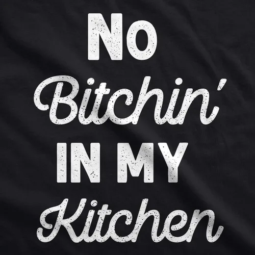 Vista 2 de Delantal de cocina No Bitchin In My Kitchen Grilling Baking Cooking Regalo para su mamá Funny Aprons, Graphic Grill Apparel, Cool Food Cover, Heat