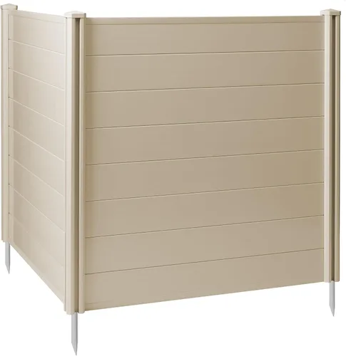 Vista 8 de Casafield Pantalla de privacidad de 42 x 42 pulgadas – Panel de valla de vinilo para exteriores para CA/papelera/equipo de piscina, color gris
