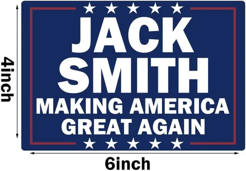 Vista 2 de Paquete de 10 calcomanías de vinilo con texto en inglés «Let's Go Jacks Smith», calcomanías de vinilo para laptop, parachoques de coche, ventana