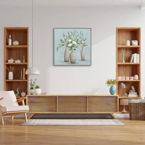 Vista 6 de Amanti Art Lienzo enmarcado para pared, ramo natural I Blue de Julia Purinton, lienzo enmarcado para pared, obra de arte de naturaleza muerta