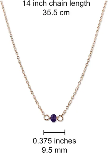Vista 103 de Gargantilla de piedra natal – Regalo de cumpleaños, regalo para niña, mujer, amiga, hija, esposa, mamá, ella, joyas de piedras preciosas para uso