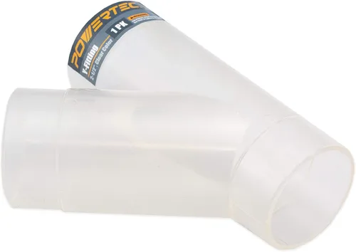 Vista 2 de POWERTEC 70228 - Conector de manguera de recogida de polvo con ajuste en Y de 2-1/2 pulgadas, color transparente (paquete de 2)