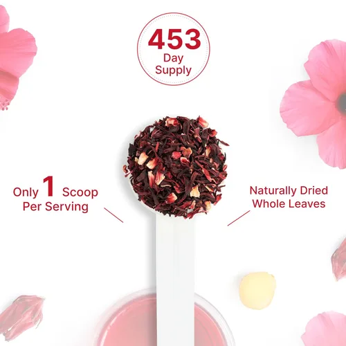 Vista 5 de Flores de hibisco orgánicas secas, 2 libras, hojas enteras cortadas y tamizadas, fuente de flores de hojas sueltas, sabor y aroma crudos, ideal
