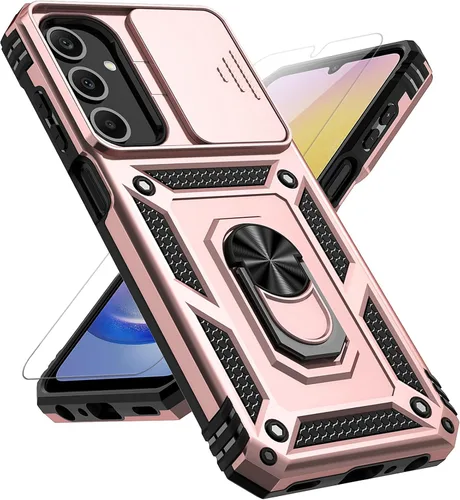 Vista 13 de Funda para Samsung Galaxy A25 5G con cubierta deslizante para cámara, protector de pantalla HD [grado militar de 16 pies probada en caídas] Soporte