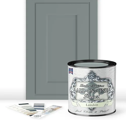 Vista 83 de Pintura TODO EN UNO, Abbey (gris cálido), Muestra de 8oz - Pintura duradera para gabinetes y muebles. Imprimación y capa superior incorporadas,