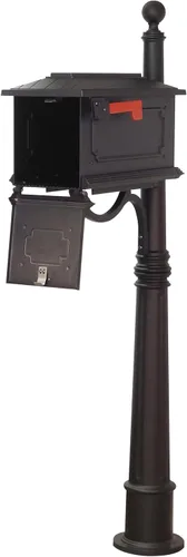 Vista 4 de Kingston SCK-1017_SPK-600-BLK - Buzón negro con poste de aluminio