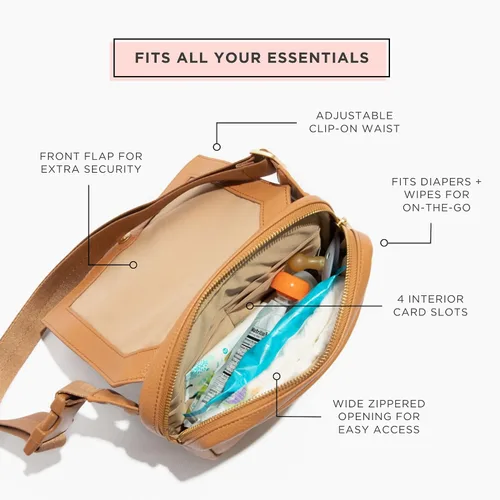 Vista 5 de Freshly Picked Classic Park Pack Riñonera, Riñoneras para Mujeres, Úsala como Bolsa de Cintura o Cruzada, Aspen