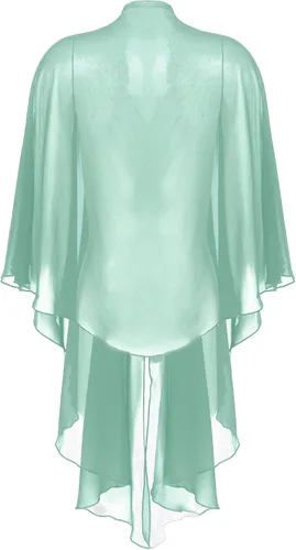 Vista 5 de ACSUSS Chal de gasa de manga 34 para mujer, ligera, suave, transparente, para vestidos de noche de boda
