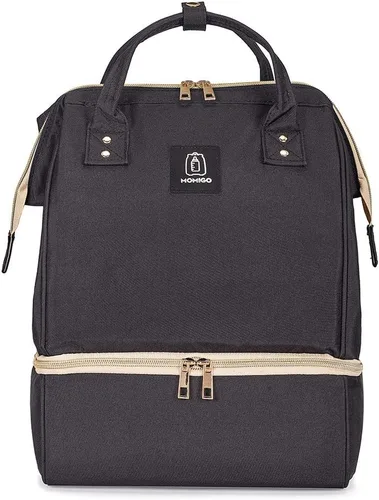 Vista 10 de Mochila para extractor de leche, bolsa enfriadora y resistente a la humedad, doble capa para madre, mochila de trabajo al aire libre con puerto