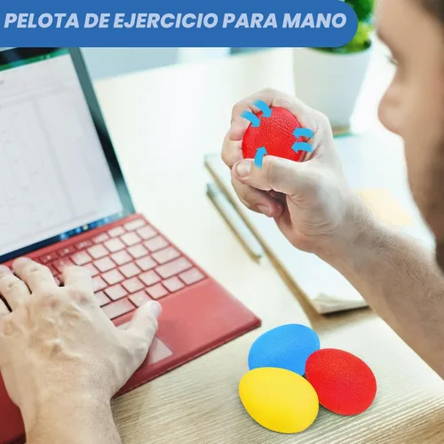 Vista 3 de roygra Entrenador de fuerza de agarre (paquete de 8), fortalecedor de antebrazo, pelotas de estrés para adultos, dispositivos de fortalecimiento