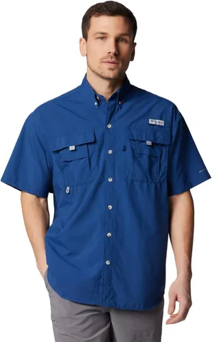 Vista 26 de Columbia - Camisa de pesca Bahama II, línea PFG, con factor de protección ultravioleta (FPU) 30, de manga corta, para hombre. azul (Vivid Blue)