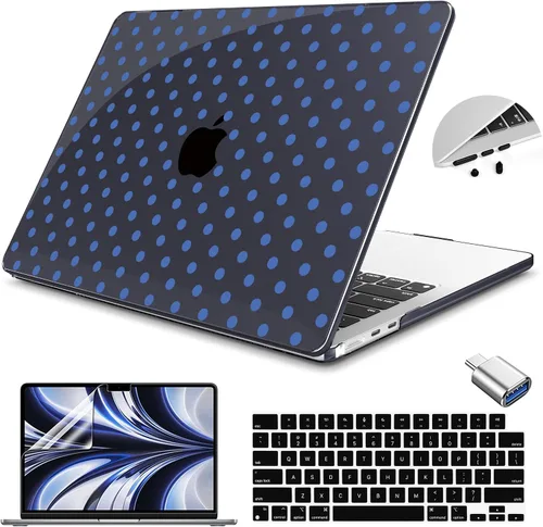 Vista 16 de Teryeefi Funda rígida para MacBook Air M3, M2, M4, MacBook Air de 13 pulgadas 2025, 2024, 2023, 2022, versión A3240, A3113, A2681, carcasa rígida