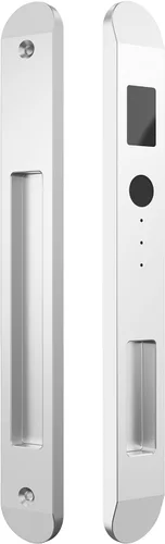Vista 5 de Cerradura falsa, cerradura estrecha de la puerta corredera, emparejamiento utilizado con cerradura inteligente para doble deslizador (negro)