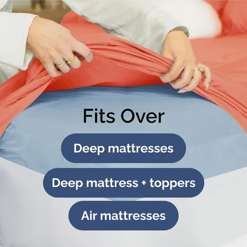 Vista 677 de Extra Deep Twin XL Sheet Set - 3 Piece College Dorm Room - White 01-Blanco
