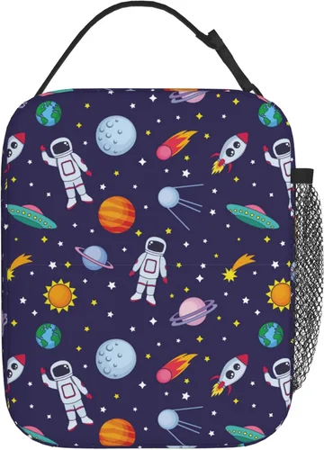 Vista 2 de Lonchera Astronauts&Space con aislamiento para niños, organizador térmico portátil para niños