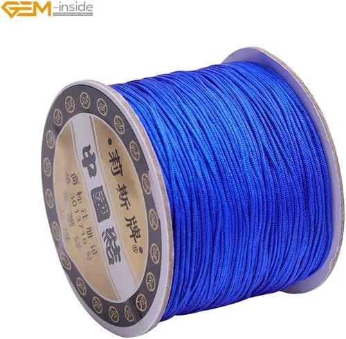 Vista 2 de GEM-Inside 0.8mm120 Meters Nylon Handcraft Braid Rattail Cord Hilo de nudo chino para hacer pulseras de bricolaje