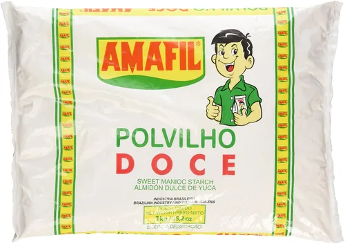 Vista 3 de Amafil Polvilho Doce Almidón de Mandioca Dulce 2.2 lbs Paquete de 2
