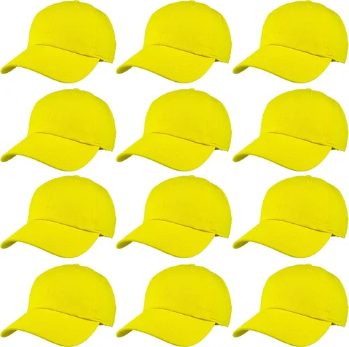 Vista 44 de Gelante Gorras de béisbol 100% algodón liso en blanco tamaño ajustable al por mayor a granel de 12