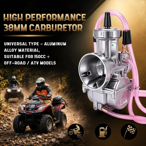Vista 6 de JFG RACING Carburador PWK38, Carburador PWK de 38 mm para motores de más de 150 cc para motocicletas de motocross, Pit Bike, moto de calle, ATV