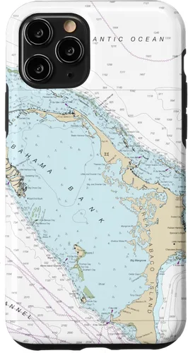 Vista 27 de iPhone 16 Nautical Chart - Abaco Islands, Bahamas, Caribbean Case