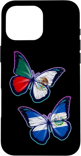 Vista 19 de El Salvador y México bicultural Roots - Carcasa para iPhone 17 (versión mariposa)