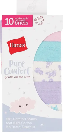 Vista 2 de Hanes girls Pure Comfort Cotton Underwear 10-Pack