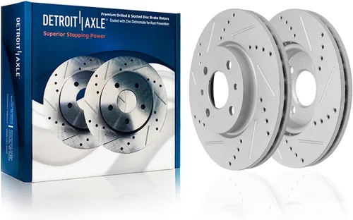 Vista 9 de Detroit Axle - Rotores de freno para Toyota Avalon 2020-2021 Camry 2020-2024, repuesto de rotores de freno de disco perforados y ranurados: rotor