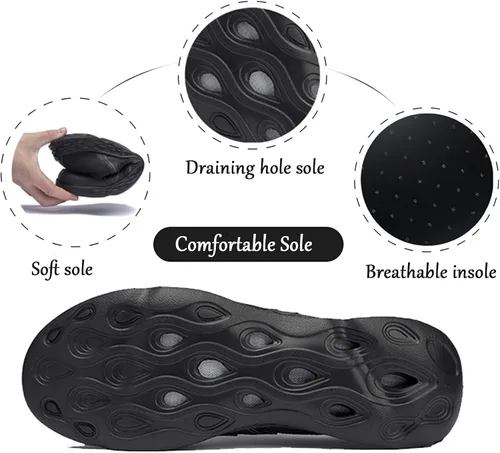 Vista 5 de deenor Zapatos de agua de secado rápido para hombre, ligeros deslizamientos en zapatos deportivos para caminar