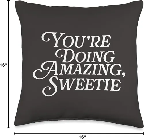 Vista 4 de You're Doing Amazing Sweetie Meme Funny Saying Mom You're Doing Amazing Sweetie Pop Culture - Cojín para ventilador de TV (16.0 x 16.0 in)