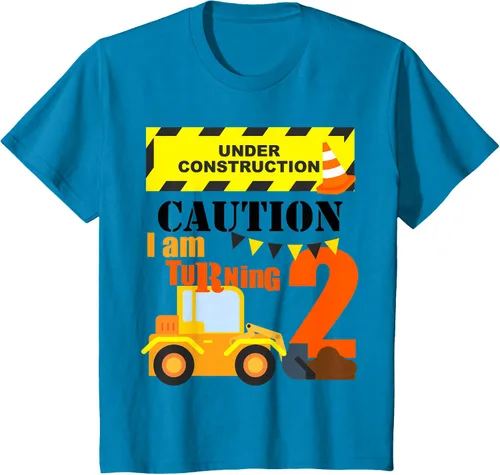 Vista 12 de Camiseta para niño de 2 años de edad con excavadora de cumpleaños para niños de 2ª construcción, Blanco, Kids 2