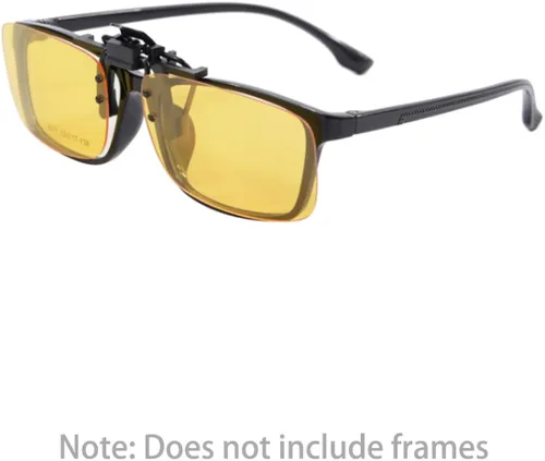 Vista 3 de ZYZH 2x Polarized Clip On Sunglasses Flip Up Fit Over Night Vision Glasses Anti Glare Men Women Driving Sports with Box